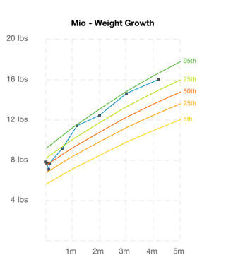 Mio's Weight (4 Months)